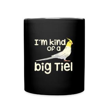 Cockatiel gardien Je suis un peu un grand Tiel - Mug uni - noir - Devant