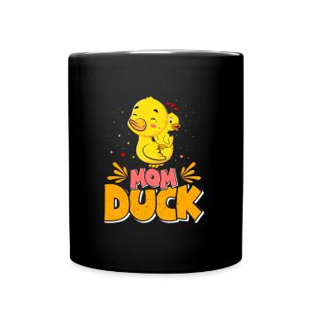 Mom Duck Duck Duck Holder Duck Lover Ladies - Full Colour Mug - black - Front
