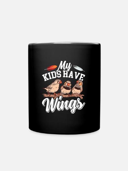 Zebra Finch Mes enfants ont des ailes Finch Bird - Mug uni - noir