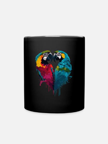 Macaw Parrot Bird Exotic Birds Bird Lovers - Full Colour Mug - black