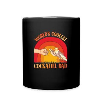 Les perruches Cockatiel Dad les plus cool de Papa World - Mug uni - noir - Devant