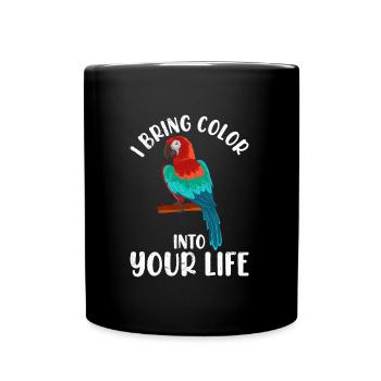 Ara J’apporterai Fabe dans ta vie Parrot Fan - Mug uni - noir - Devant