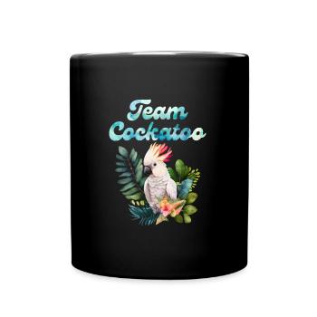 Kakadu Team Cockatoo Bird Lover Parrot Holder - Full Colour Mug - black - Front