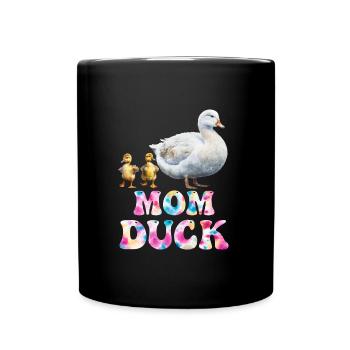 Mama Duck Duck Lover Duck Fan Women - Full Colour Mug - black - Front