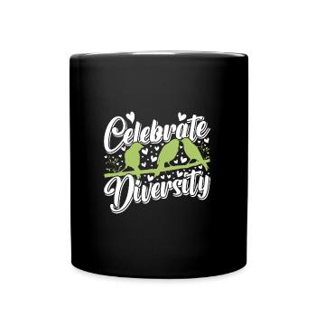 Kanarien Celebrate Diversity Kanarienvogel - Tasse einfarbig - Schwarz - Vorne