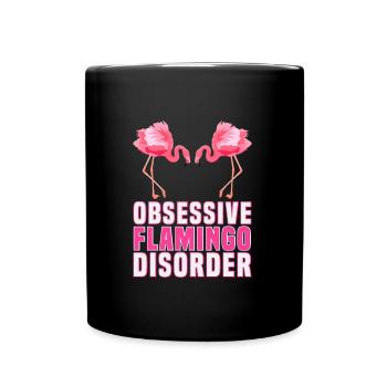Flamants roses Trouble obsessionnel des flamants roses Femmes - Mug uni - noir - Devant