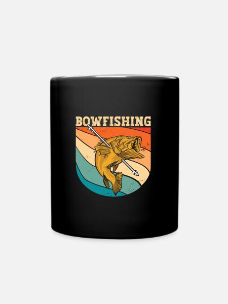 Bogenfischer Bowfishing Bogenjäger Bogenfischen - Tasse einfarbig - Schwarz
