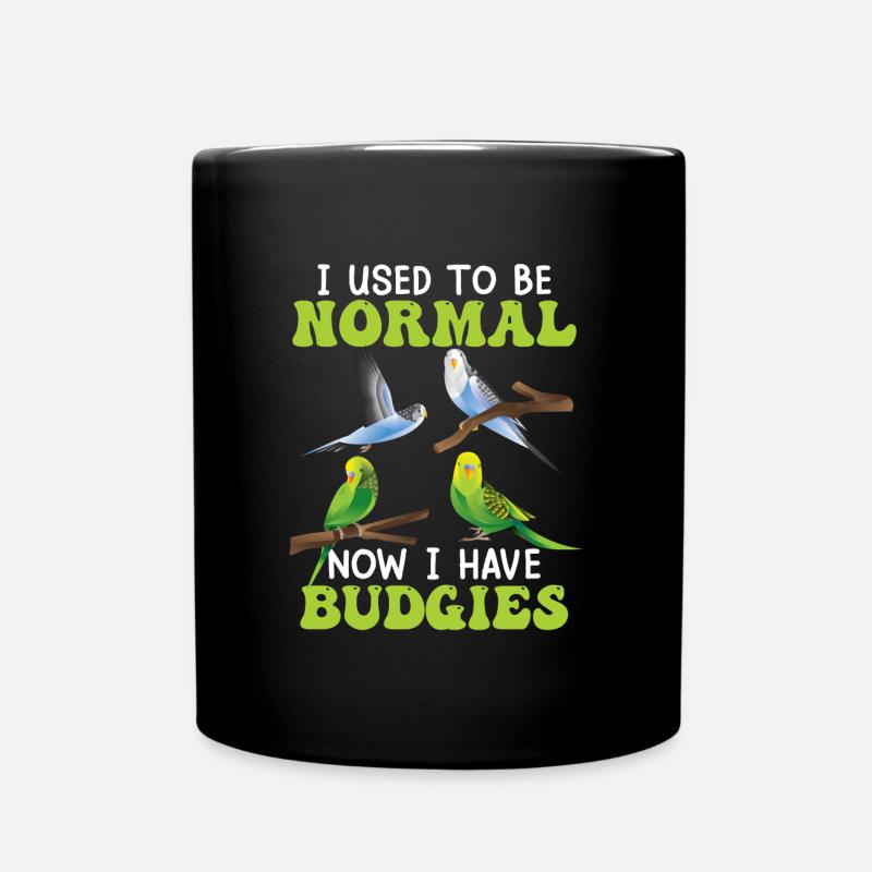 Früher war ich normal Jetzt hab ich Wellensittiche - Tasse einfarbig - Schwarz