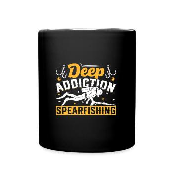 Speargun Fishing Deep Addiction Spearfishing - Tasse einfarbig - Schwarz - Vorne