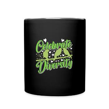 Kanarien Celebrate Diversity Kanarienvogel - Tasse einfarbig - Schwarz - Vorne