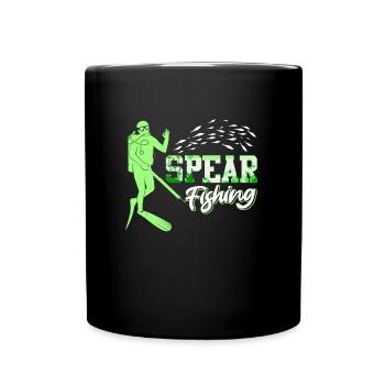 Spearfishing Dive Fischjagd Speerfischer - Tasse einfarbig - Schwarz - Vorne