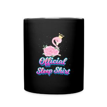 Chemise de sommeil officielle pour femmes Flamingo Outfit - Mug uni - noir - Devant
