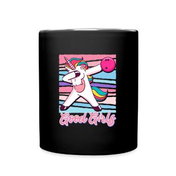 Bowlingspieler Good Girls Bowling Damen - Tasse einfarbig - Schwarz - Vorne