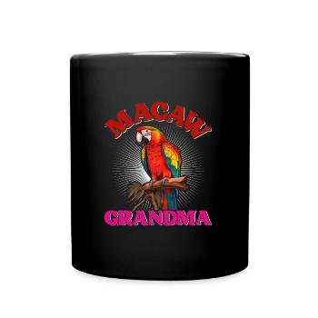Macaw Grandma Bird Lover Macaw Parrots - Full Colour Mug - black - Front