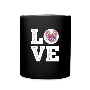 LOVE Zebra Finches Bird Lovers Bird Lovers - Full Colour Mug - black - Front
