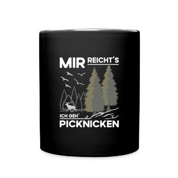 Picknicken - Tasse einfarbig - Schwarz - Vorne