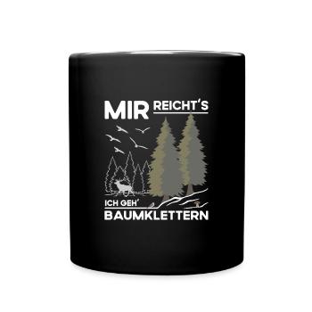 Baumklettern - Tasse einfarbig - Schwarz - Vorne