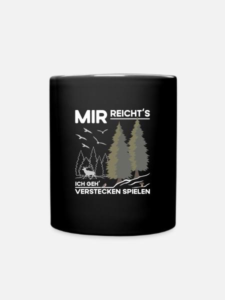 Verstecken Spielen - Tasse einfarbig - Schwarz