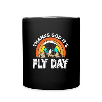 Parapente Dieu merci, c’est Fly Day Alpinisme - Mug uni - noir - Devant