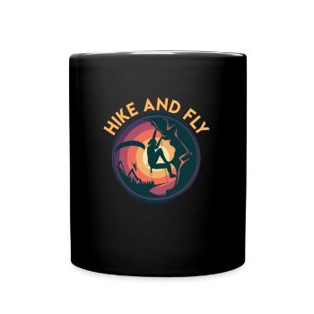 Paragliding Hike and Fly Mountaineering - Full Colour Mug - black - Front