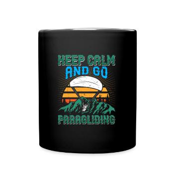 Gleitschirmfliegen Keep Calm Go Paragliding - Full Colour Mug - black - Front
