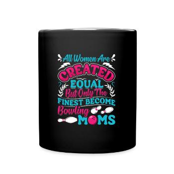 Chemise de bowling Toutes les femmes sont créées égales Damen - Mug uni - noir - Devant