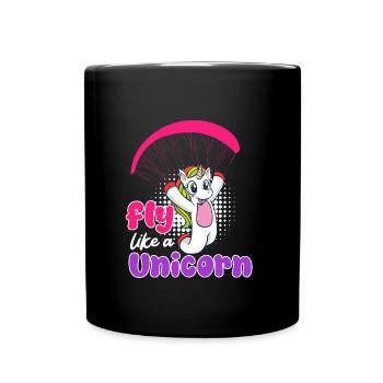 Unicorn Paraglider Volez comme une licorne Femmes - Mug uni - noir - Devant