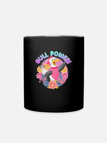 Möwen Power Gull Power Möwe Vogelliebhaber - Tasse einfarbig - Schwarz
