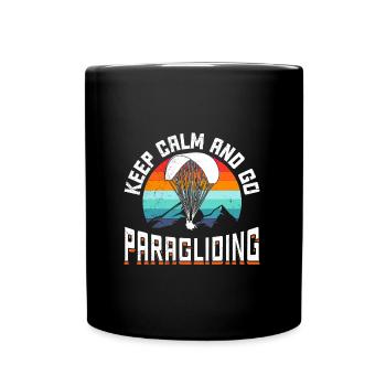 Gleitschirmfliegen Keep Calm and go Paragliding - Full Colour Mug - black - Front