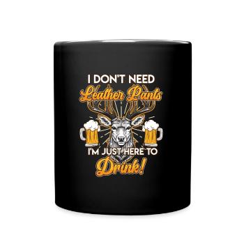 Folk festival Forget the lederhosen Because of the alcohol - Full Colour Mug - black - Front