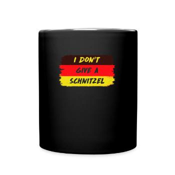 Schnitzel Shirt Bavarian I don't give a schnitzel - Full Colour Mug - black - Front
