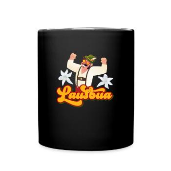 Bayern Lederhose Lausbua Herren Shirt Herbstfest - Tasse einfarbig - Schwarz - Vorne