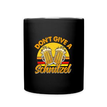 Deutsches Essen Don't Give a Schnitzel Bierfan - Tasse einfarbig - Schwarz - Vorne