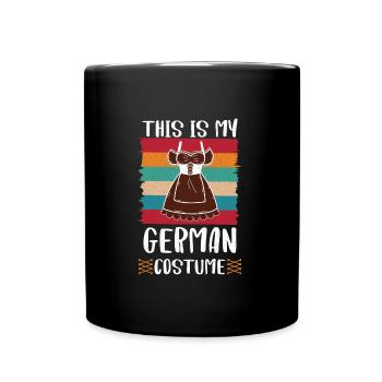 Trachten Shirt Ceci est mon costume allemand Bayern - Mug uni - noir - Devant