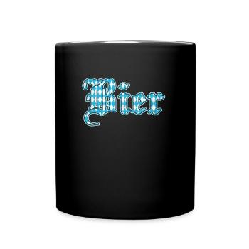 Bayerisches Bier München Saufen - Tasse einfarbig - Schwarz - Vorne
