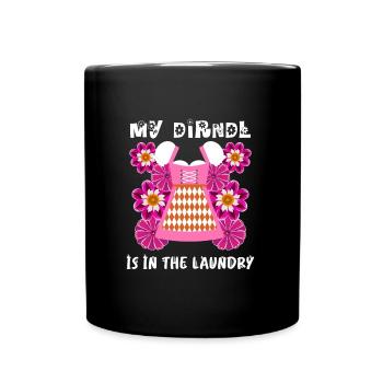 Mein Dirndl est en maillot da Wäsch Bayern - Mug uni - noir - Devant