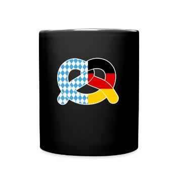 Bretzels bavarois Allemagne Tradition Bavière - Mug uni - noir - Devant