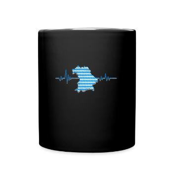Bavaria Heart palpitations flag Bavarian White Blue - Full Colour Mug - black - Front