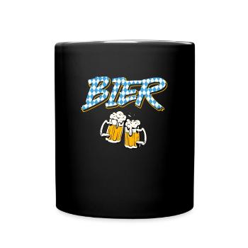 Bayerisches Bier Bayern Biertrinker Bierfan - Tasse einfarbig - Schwarz - Vorne