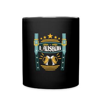 Lederhosen Lausbua Bayerisch Trachten Shirt Herren - Full Colour Mug - black - Front