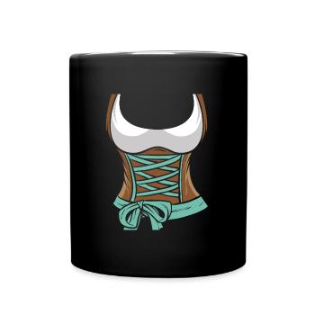 Dirndl Bayerisches Trachten Shirt Frauen Bayern - Mug uni - noir - Devant