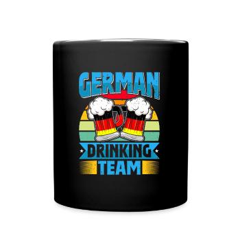German Drinking Team Bierfan - Tasse einfarbig - Schwarz - Vorne