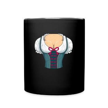 Chemise Dirndl Bayerisch Trachten - Mug uni - noir - Devant