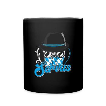 Bayerisch Servus München Shirt Bayern Gruß - Full Colour Mug - black - Front
