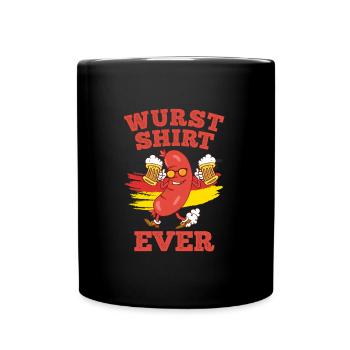 Wurst Shirt Ever Deutsches Essen Bierfan - Mug uni - noir - Devant