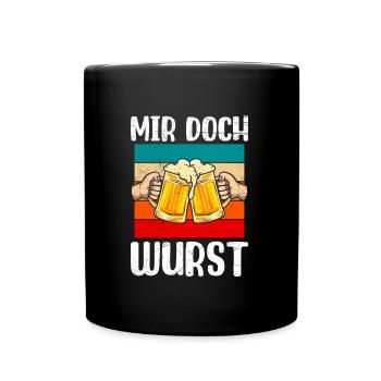 Bierfan Deutschland Mir doch Wurst Bierkrug - Full Colour Mug - black - Front