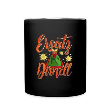 Trachten Frauen Ersatz Dirndl Shirt - Mug uni - noir - Devant