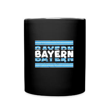 Bavaria Blue White Free State of Bavaria Bavarian - Full Colour Mug - black - Front