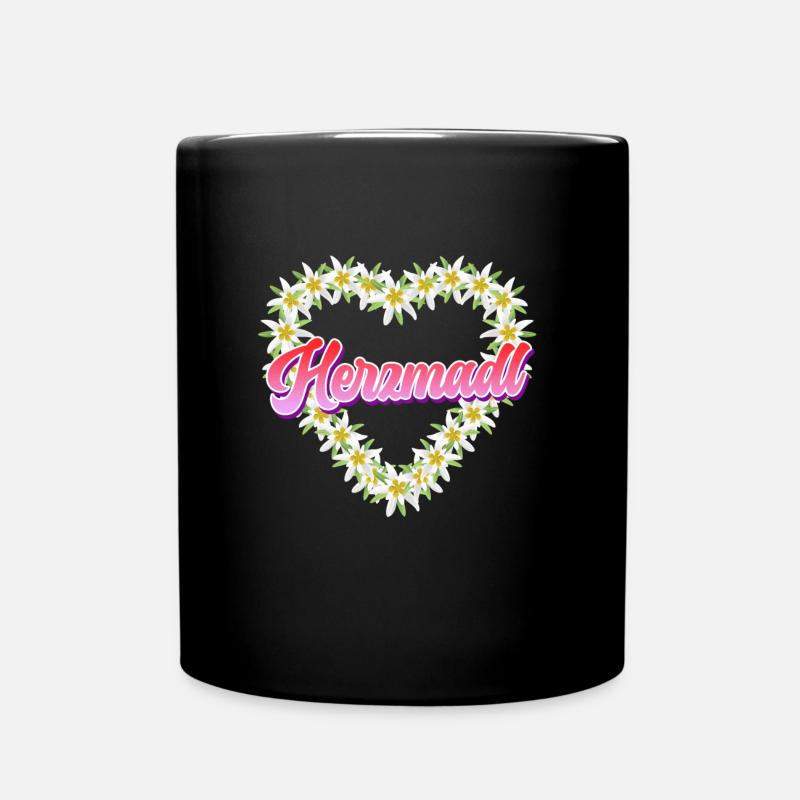 Herbstfest Bayerische Frauen Dirndl Shirt - Tasse einfarbig - Schwarz