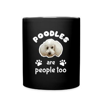 Les caniches sont aussi des personnes - Mug uni - noir - Devant